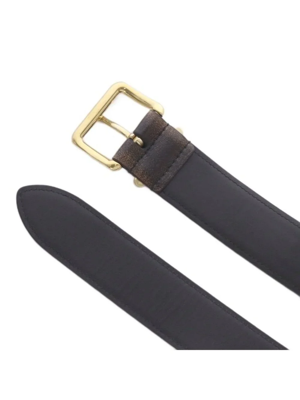 Miu Miu Miu Leather Belt Brown Aged Processing RI